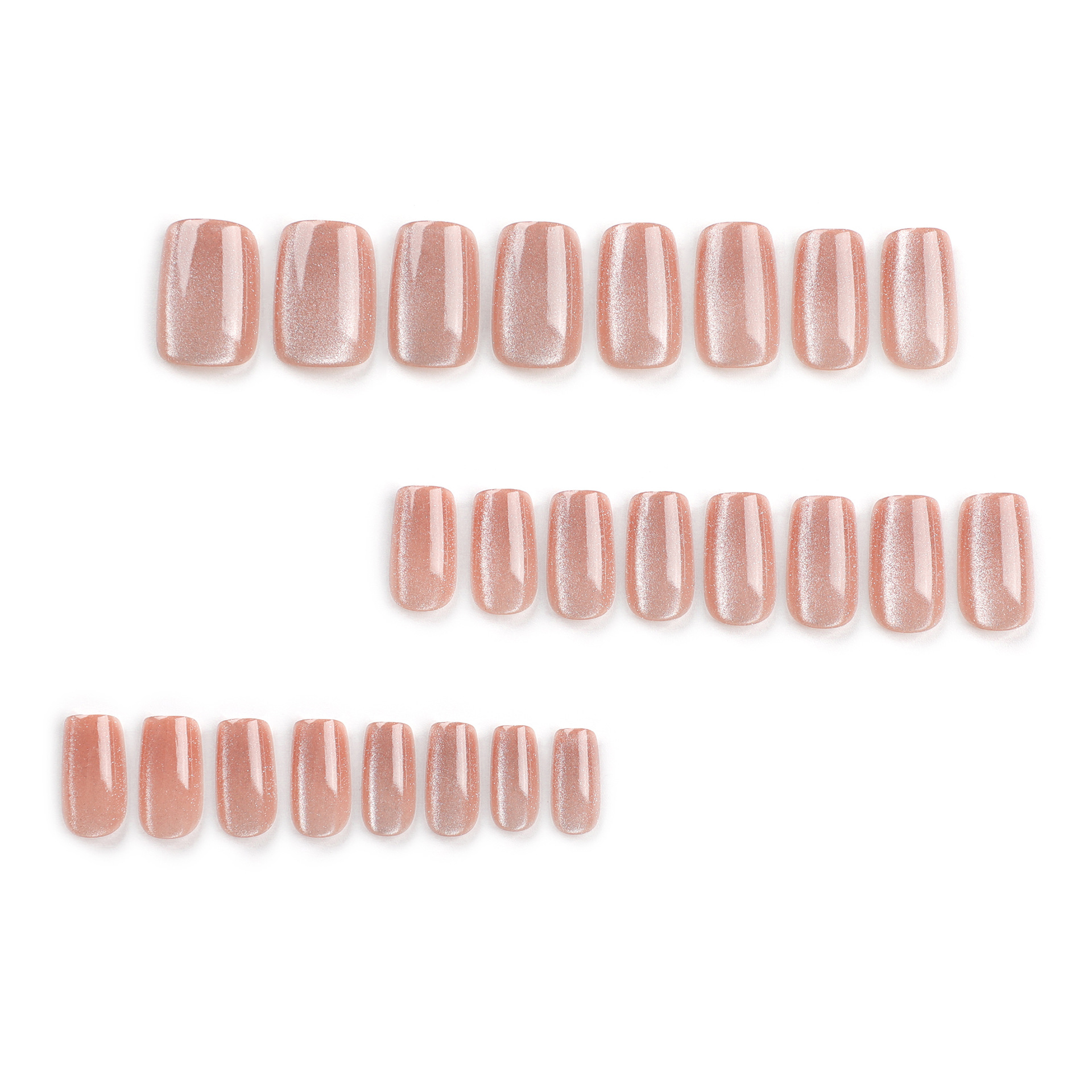 Cat Eye Short Ladder Minimalist Wearable Nails Autumn/Winter Elegance Brightening Nail Art Detachable Premium-Feel Nail Tips Fake Nail Stickers