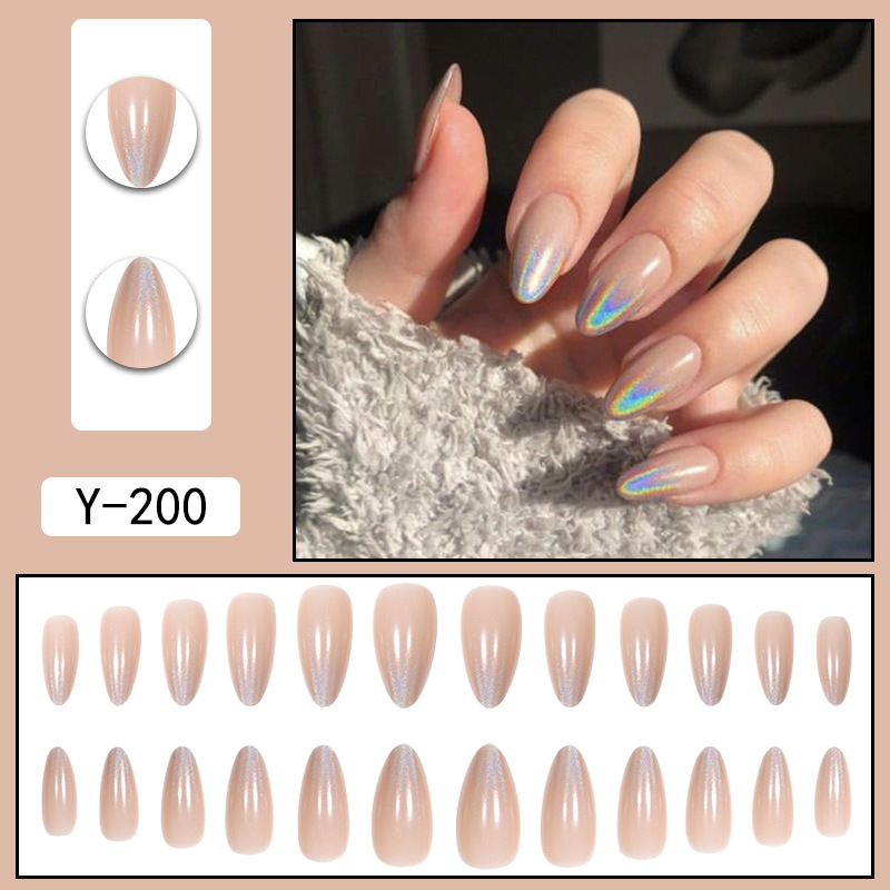 Laser-Cut Nail Art: Minimalist Gradient Glitter Waterdrop Design for Fair Skin - Nail Stickers