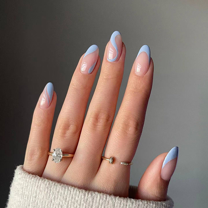 Blue line nails