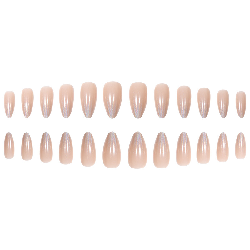 Laser-Cut Nail Art: Minimalist Gradient Glitter Waterdrop Design for Fair Skin - Nail Stickers